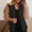 Black, variant on ZHENHONG Outerwear Vests Womens, Women's Autumn Solid Color Flip Tie Pocket Sleeveless Suit JacketWomens Waist Coat Vest