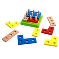 thumbnail image 3 of Rompecabezas De Juguetes Para Niños Clasificador De Formas Bloques Geométricos Preescolares Juegos De Apilamiento Para Niños Aprendizaje Tempra, 3 of 6
