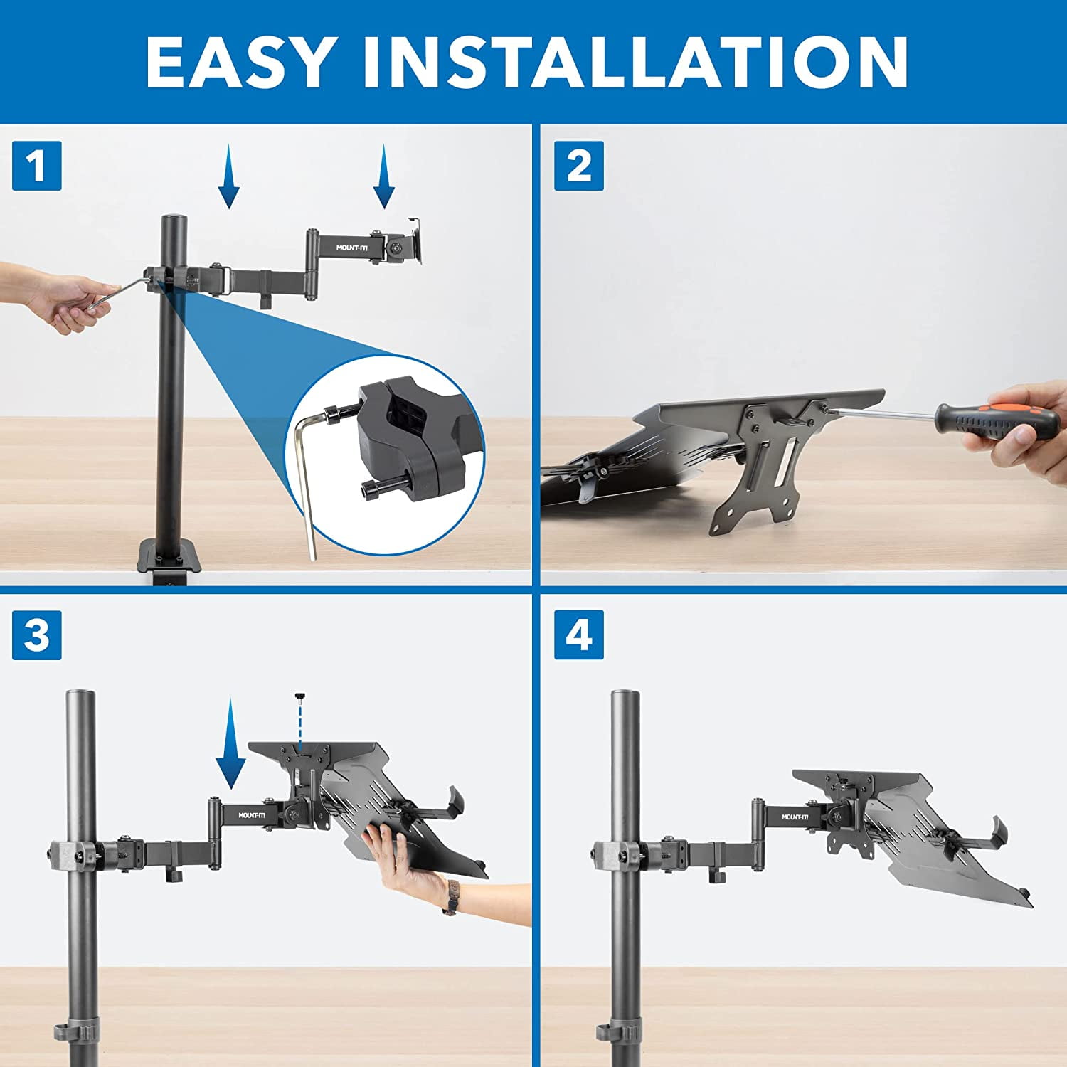 Mount-It! Pole Mount Laptop Holder