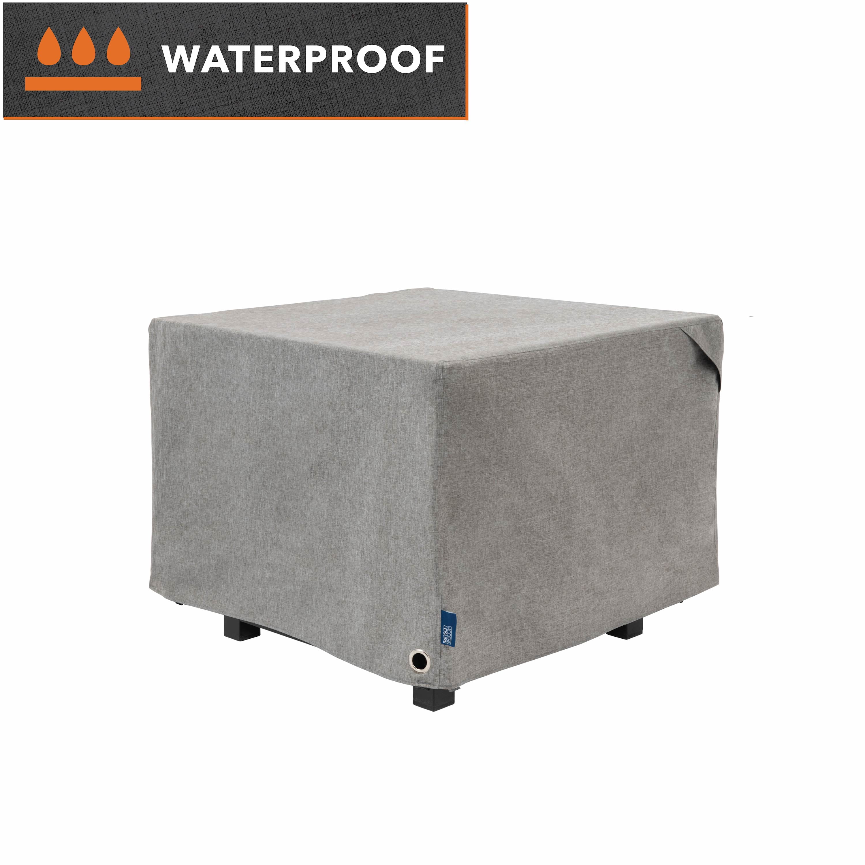 Modern Leisure Garrison Square Fire Pit Table Cover, Waterproof, 32" Square x 22"H, Granite Gray