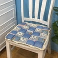 thumbnail image 1 of Nvzi Patchwork Chair Pad with Ties No Slip Lace Trim Chair Cushion Farmhouse Floral Print Kitchen Dining Seat Cushion (16x16 , 9), 1 of 3