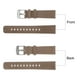 thumbnail image 4 of Rápido Desenganche Auténtico Cuero Reloj Banda 20mm Ancho Flor Vaca Cuero Reloj Correa para Hombres y Mujeres, Gris y Plata Tono, 4 of 8