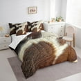 thumbnail image 3 of jejeloiu Farm Animal Cow 7-Piece Bedding Comforter Set,Cattle Hide Print King Bedding Sets,Wildllife Hunting Bed Sheets For Teens,Breathable Home Decor Reversible, 3 of 8