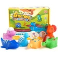 Bath Toys for Kids 1 2 3 Years Old, Dinosaur LightUp Floating Bath Toy
