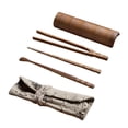 thumbnail image 2 of yuksok Tea Accessory Bamboo Tea Spoon Clip Tea Ceremony Utensil Set K- 5pcs, 2 of 6