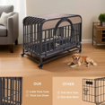 thumbnail image 6 of Tookss 32in Dog Crate Kennel for Large Dogs High Anxiety Dog Crate with Removable Crate Trays,Wheels and Double Door,Extra Large Escape Proof Dog Crate, 6 of 9