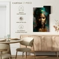 thumbnail image 5 of Elephant Stock African Grace Wall Art - Vertical Canvas Wall Art - Living Room Wall Decor - People Canvas - Teal And Brown Decor - 16" x 24", 5 of 8