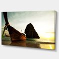 thumbnail image 2 of Tropical Beach with Huge Boat - Seashore Canvas Art Print, 2 of 3