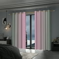 thumbnail image 4 of Lfeey Pink Teal Ombre Color Blackout Curtains 63 Inches Long 2 Panels, Light Blocking Children's Room Decorative Privacy Curtains, 4 of 6