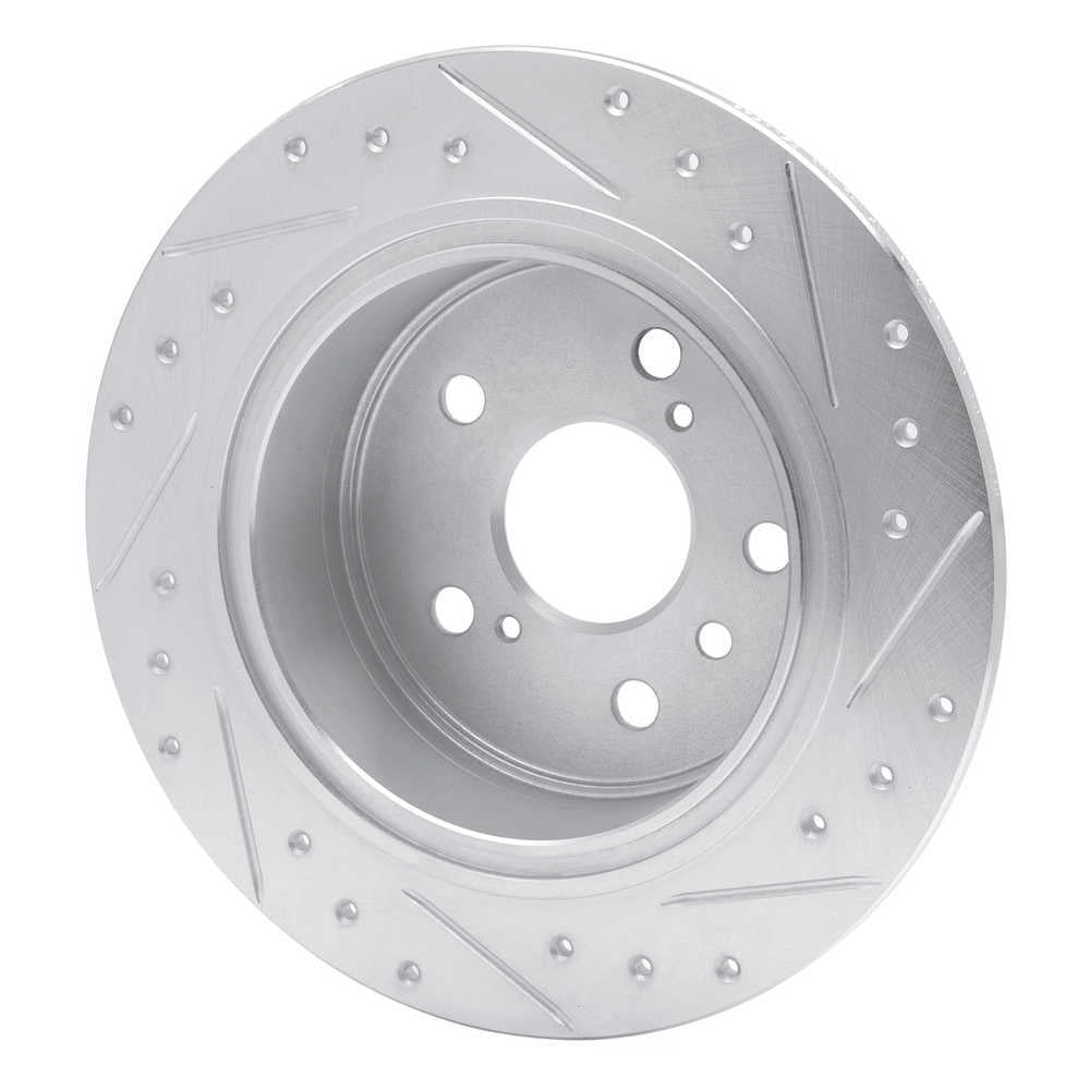 Dynamic Friction Company 631-76065L DFC Brake Rotor - Drilled And Slotted - Silver