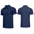 thumbnail image 2 of Evdexr Polo Shirts for Men Short Sleeve Collared Shirts Summer 2026 Button Down Casual Breathable Business Tops Moisture Wicking Quick Dry T Shirts Navy L, 2 of 9
