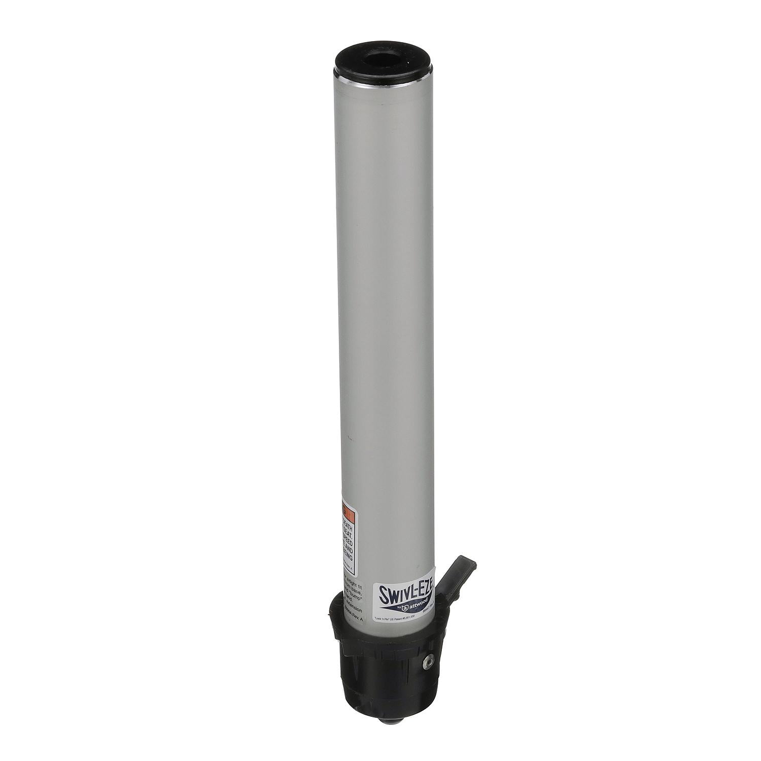 Attwood Swivel-Eze Wedge Fixed Height Boat Seat Post, 2 Inch, Satin Anodized Finish
