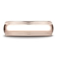 thumbnail image 2 of Benchmark� 14k Rose Gold 7mm Slightly Domed Standard Comfort-fit Wedding Band / Ring With Double Milgrain, 2 of 7
