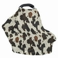 thumbnail image 4 of Renewold Beige Brown Cow Print Baby Car Seat Covers Car Seat Canopy for Babies Boys Girls, Multi-use Nursing Breastfeeding Covers Nursing Scarf, 4 of 7