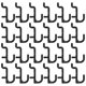 thumbnail image 2 of J Hooks For Racks Black Pegboard Hooks Garage Organization Tool Hanging Wall Storage 100Pcs, 2 of 5