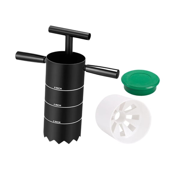 lacooooppia Golf Hole Cutter: Practical Hole Cutter with Detachable Handle, Golf Hole Cup, And Complete Accessories. Made of Carbon Steel for Quick And Clean Hole 6 inch Multi Hole