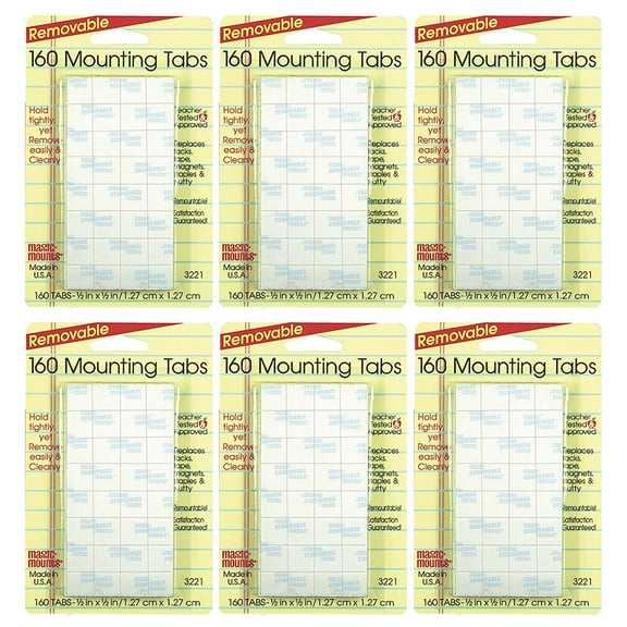 Miller Studio MIL3221-6 0.5 in. Wall Mounting Tabs 160 Tabs - Pack of 6