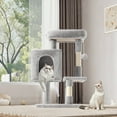 thumbnail image 2 of Einfach 29" Cat Tree Tower with Plush Perch Condo House for Indoor Cats & Scratching Post, Grey, 2 of 8