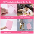 thumbnail image 6 of Bento Kids Lunch Box, 6 Compartments BPA Free Bento Box for Kids, Lunch Containers, Dishwasher Safe Back to School Snack Lunch Box, Ideal Portion Sizes On-the-Go Meal, Ages 3+,School(Pink), 6 of 6