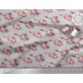 thumbnail image 2 of Soimoi Gray Cotton Duck Fabric Dot & Ranunculus Floral Print Fabric by the Yard 42 Inch Wide, 2 of 3