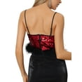 thumbnail image 3 of Allegra K Metallic Sequin Crop Top for Women's Sparkle Glitter V Neck Sleeveless Party Club Tops, 3 of 5