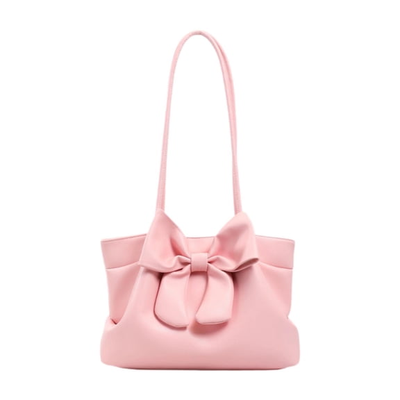 amagogo Women Shoulder Bag Classic Casual Purse Tote Bag for Work Party Shopping Outdoor Pink