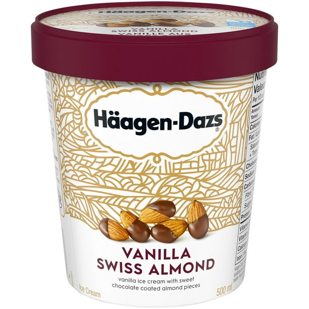 Crème glacée HÄAGEN-DAZS® Vanille aux amandes suisses 500 ml