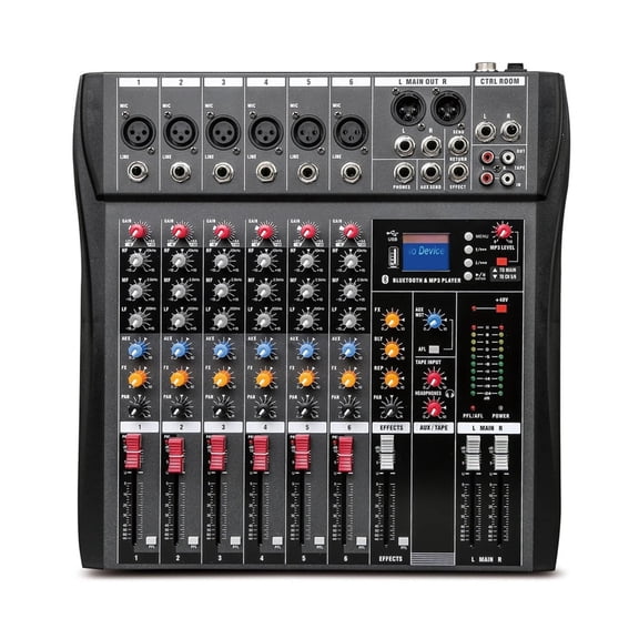 Universal 8Channel Professional Au-dio Mixer Computer Stage Recording USB Sound Card DJ Model CT-60 CT-80 CT-120 CT-160 ,Precision Control