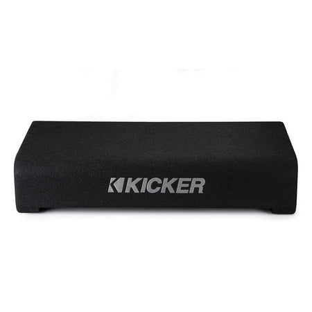 KICKER - PTRTP Powered Down-Firing 10" Dual-Voice-Coil-Ohm Loaded Subwoofer Enclosure - Black