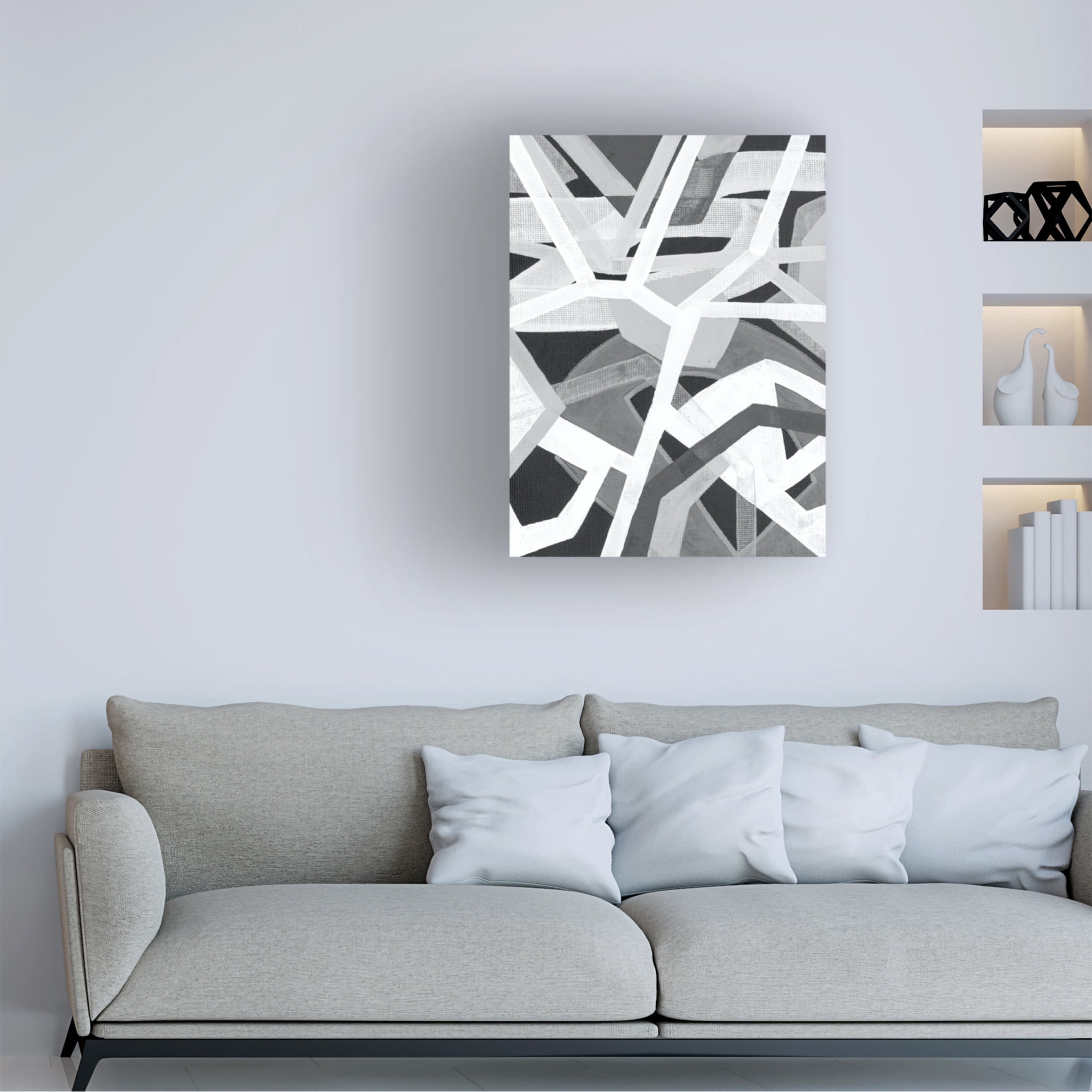 Trademark Fine Art Nikki Galapon Magnetic Greys II Canvas Wall Art