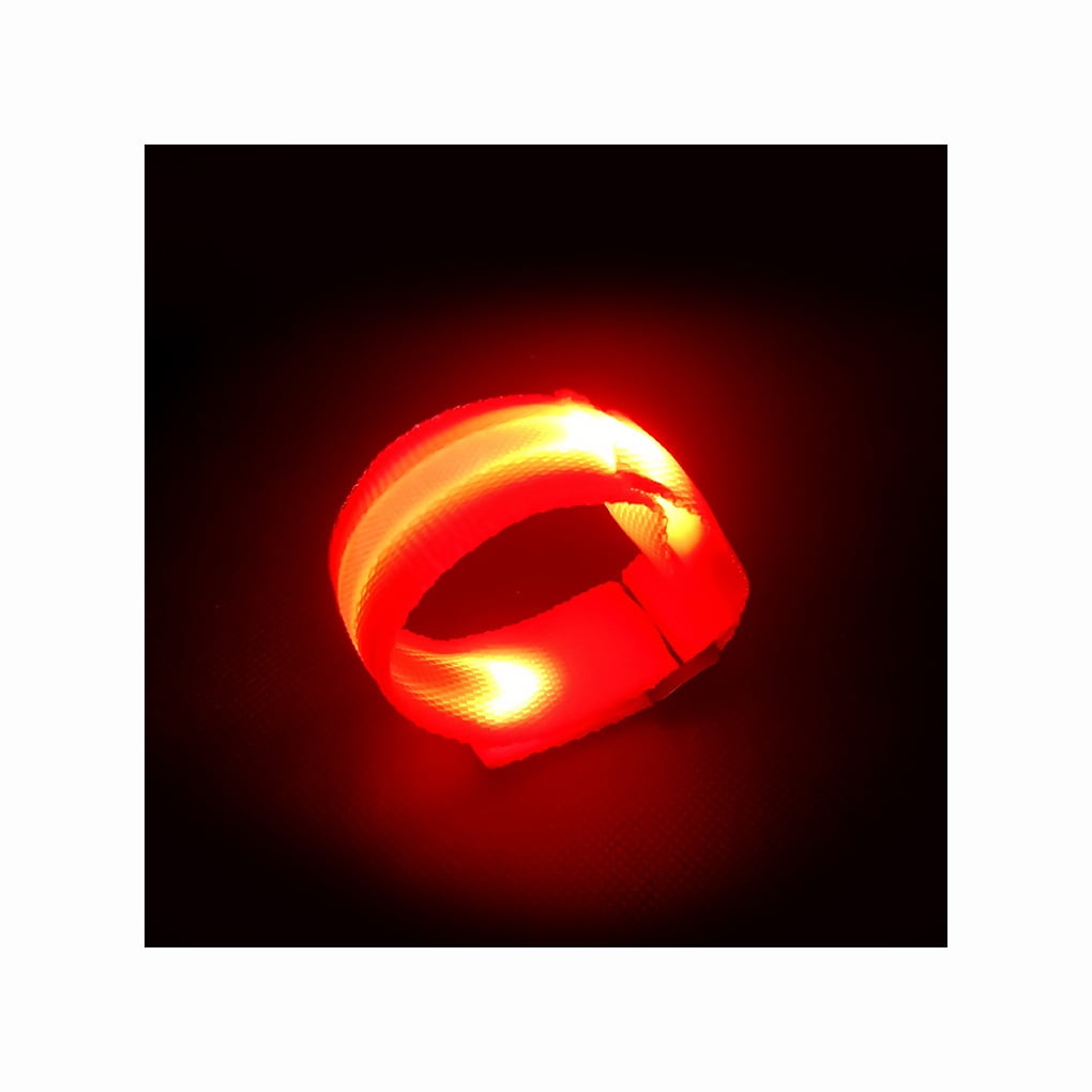Crysly Reflective Led Bracelet High Visibility Bracelet Flashing Sports Wristband for Christmas Party Running Cycling Concerts Festivals 