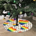 thumbnail image 2 of FMSHPON Rainbow Colors Lip Kiss Xmas Christmas Tree Skirt Stand Mat for Holiday Party Decoration Indoor Outdoor 36 inches, 2 of 3