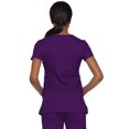 thumbnail image 2 of Dickies EDS Signature Women Scrubs Top, Mock Wrap, Plus Size, 85820, 2XL, Eggplant, 2 of 7