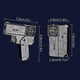 thumbnail image 2 of Transformable Pistol Lighter Keychain with Watch Design - Windproof Blue Flame Butane Refillable Lighter for Men's Outdoor EDC Gifts, 2 of 5