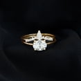 thumbnail image 3 of Rosec Jewels Lab Grown Diamond Wedding Ring Set - Oval Engagement Ring with Curved Band - EF-VS Quality, 10K Yellow Gold, US 7.50, 3 of 6