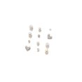 thumbnail image 5 of Juego de pendientes de perla Love, sencillos, pequeños, estilo frío, diseño de anillo en C, pendientes Sense Sleeping Free, compactos y livianos, desmontables, 5 of 5