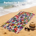 thumbnail image 4 of World Soccer Cup Towel Multiple National Flags Theme 30x60 Inch Large World Soccer Cup Gifts Soft Soccer Beach Towel for Men Women Pool Gym Beach Travel Machine Washable 2026 world Flags Merchandise, 4 of 6
