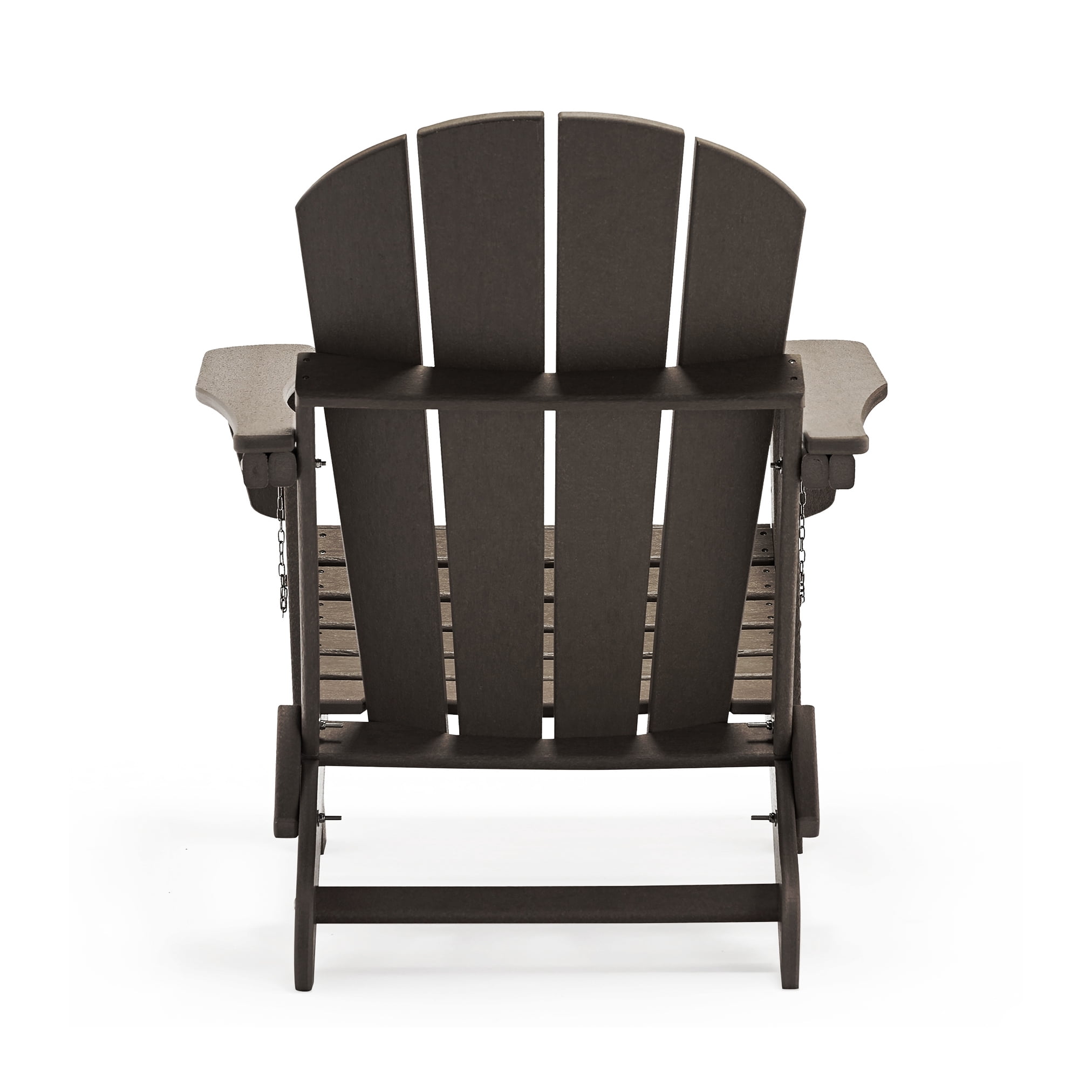 PORCHSIDE Outdoor Folding Adirondack Chair (Set of 2), Dark Brown