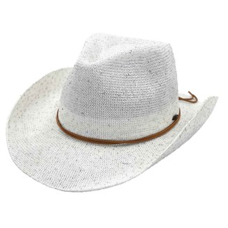 C.C Ombre Open Weave Cowbay Hat with Braided Trim, Light  display picture 3