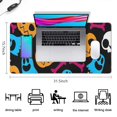 thumbnail image 5 of Long Mouse Pads for Desk,Colorful Halloween Elements Pattern Desk Mats on Top Of Desks, Desk Mouse Pad Extra Large with 3mm Non-Slip Base and Stitched Edge for Gaming,Office,Work,Home 31.5"x15.7", 5 of 6
