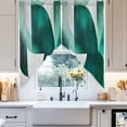 thumbnail image 4 of Abstract Stitching Swag Curtain Valance for Windows, Green White Gradient Blend Window Treatments Short Swag Topper for Kitchen Windows Bathroom Bedroom, 36"x36", 4 of 8