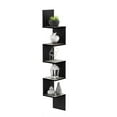 thumbnail image 4 of Furinno Rossi 7.8" x 7.8" 5-Tier French Oak Black Floating Shelves, 4 of 5