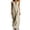Beige, variant on Iyufng Summer Dresses for Women 2026 Loose-Fit Casual Sleeveless Button-Down Patchwork Maxi Dress
