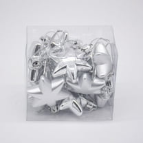 chaungfeng 12 Pcs Christmas Tree Ball Ornaments Set, 4.5cm Hexagonal Star Decorative Hanging Baubles, Plastic Decorations for Xmas Tree, Wreath, Garland, Holiday Party Decor, Gift