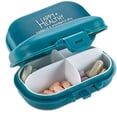 thumbnail image 2 of Daily Pill Organizer - (Pack of 2) Small AM PM Pill Organizer - Cute 4 Compartment Pill Organizer 2 Times a Day Case Box, 2 of 4