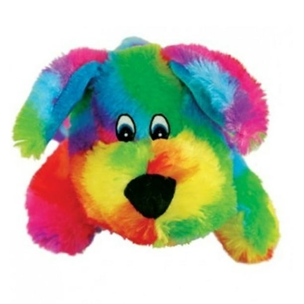 National Toy Rainbow Lying Dog Soft Stuffed Plush Animal - 10