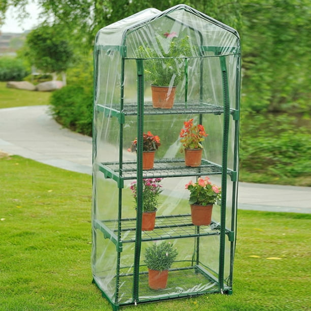 Bcloud Greenhouse Cover Transparent Easy Assembly PVC Roller Zipper