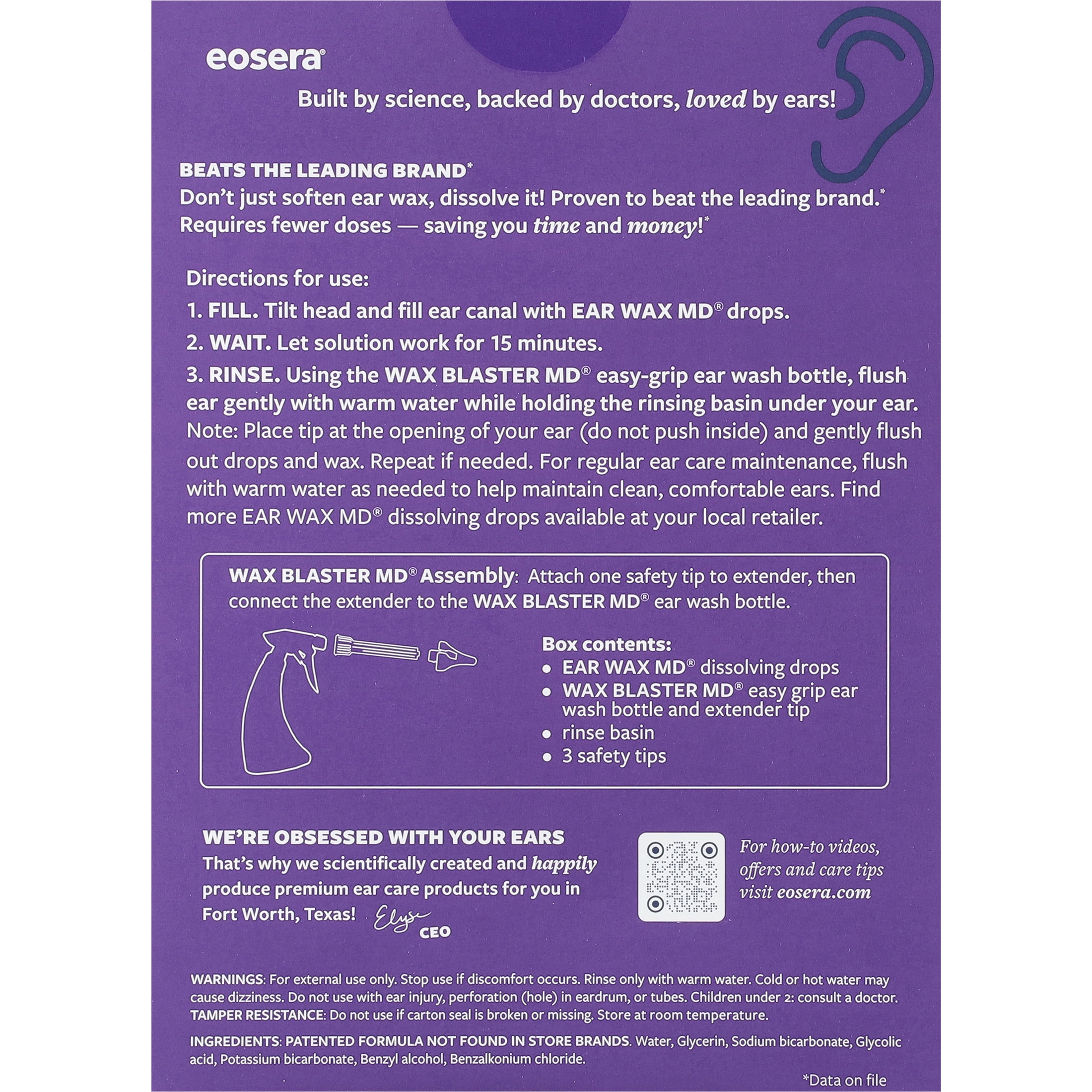 eosera Wax Blaster MD Ear Wax Dissolving System