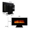 thumbnail image 6 of 36 Inch 1400W Wall Hanging / Fireplace Colorful / Fake Wood / Heating Wire / With Small Remote Control Electronic / Black, 6 of 24