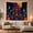 Bat Moon House, variant on Butterfly Iridescent Neon With Colored Wings Dominates, Mystical Fantasy for Space Lovers, Galaxy Room Decor, Mother's Day Gift, Tapestry Wall Hanging for Bedroom and Dorm